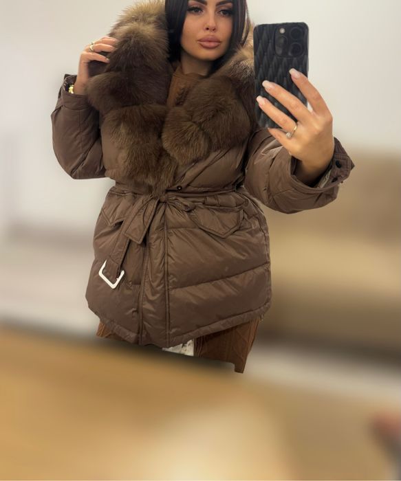 Geaca cu blana naturală