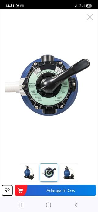 Sistem de filtrare cu nisip pentru piscine