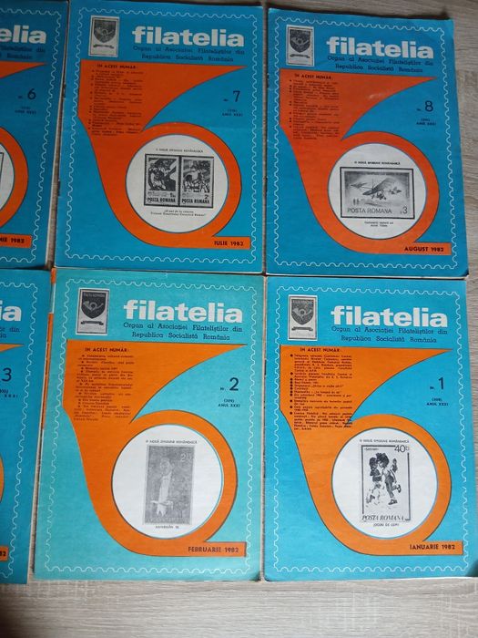 Filatelia colecție de 8 reviste rare