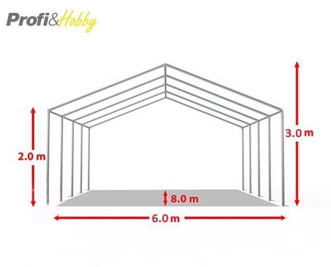 Професионална шатра 6х8м, 100% водоустойчив PVC