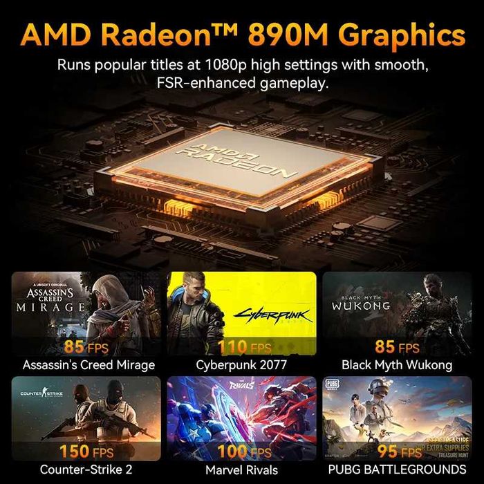 Mini-PC GEEKOM A9 Max, Ryzen AI HX 370, 32GB RAM, 1TB ssd, Radeon 890m, nou full box
