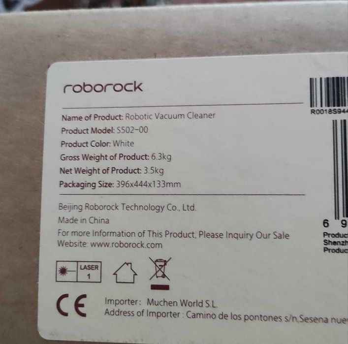 Продается Робот-пылесос XIAOMI S502-00 ROBOROCK VACUUM CLEANER