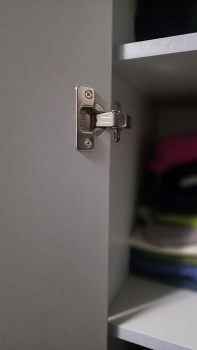 Шкаф угловой серый