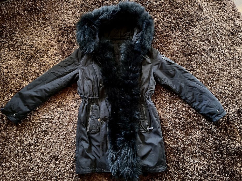 Дамско яке с ествестен пух от лисица