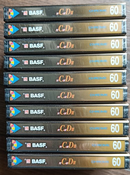 11x BASF reCorD II 60 casete audio sigilate