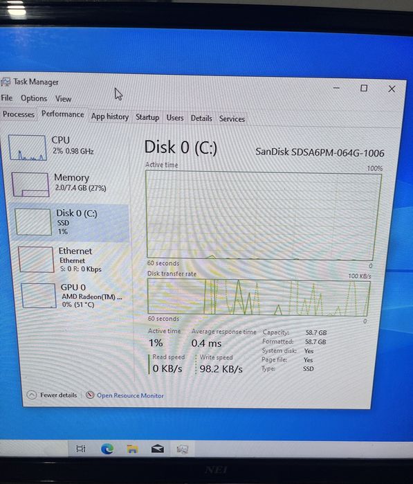 Mini PC HP T620 - 8GB RAM, 64GB SSD, Windows 10, Silentios