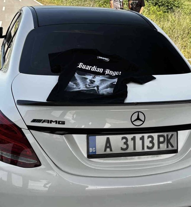 Черна тениска Gravex Wear – Guardian Angel | 100% Памук | Reflective/