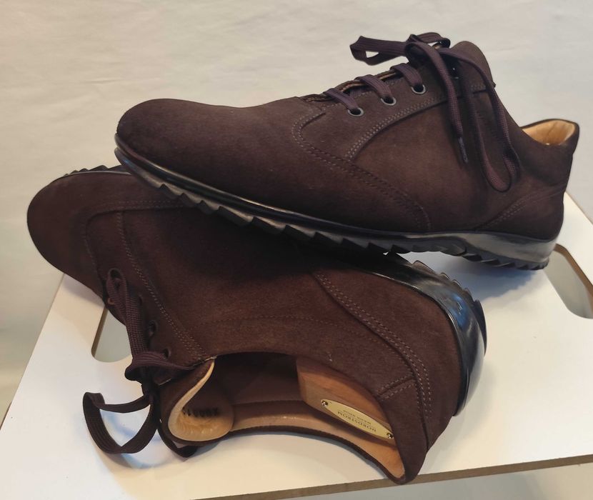 Pantofi casual 45 45.5 suede de lux Bruno Magli piele naturala