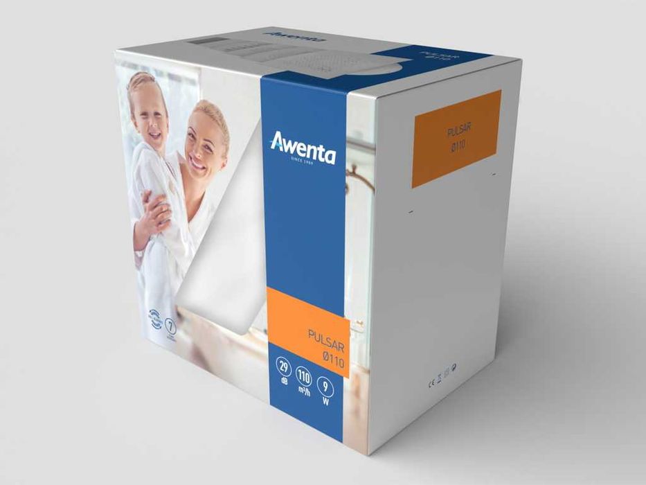 Ventilator baie Awenta Pulsar WPG motor EC fara perii ventilatie baie