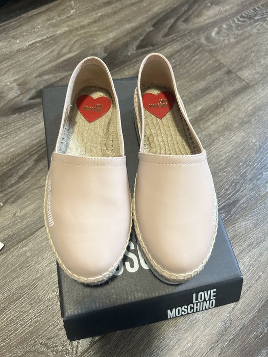Espadrile Love Moschino, piele, mărimea 35, noi
