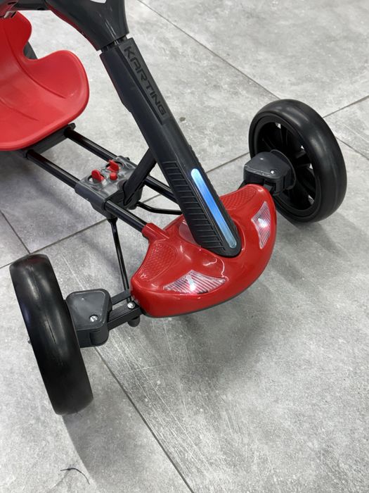 Электромобиль детский с Go-kart белый, машина детская электромобиль