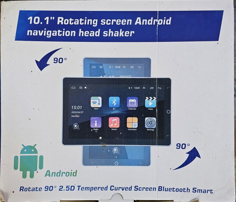 Navigatie 1DIN Universala, Display 10.1 Inch Rotativ, 4 GB RAM 64GB ROM, Android 13, WiFi, Bluetooth, Magazin Play