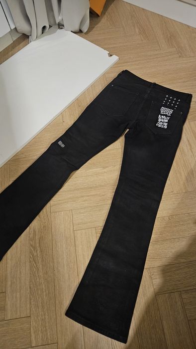 Ksubu waxed bootcut jeans