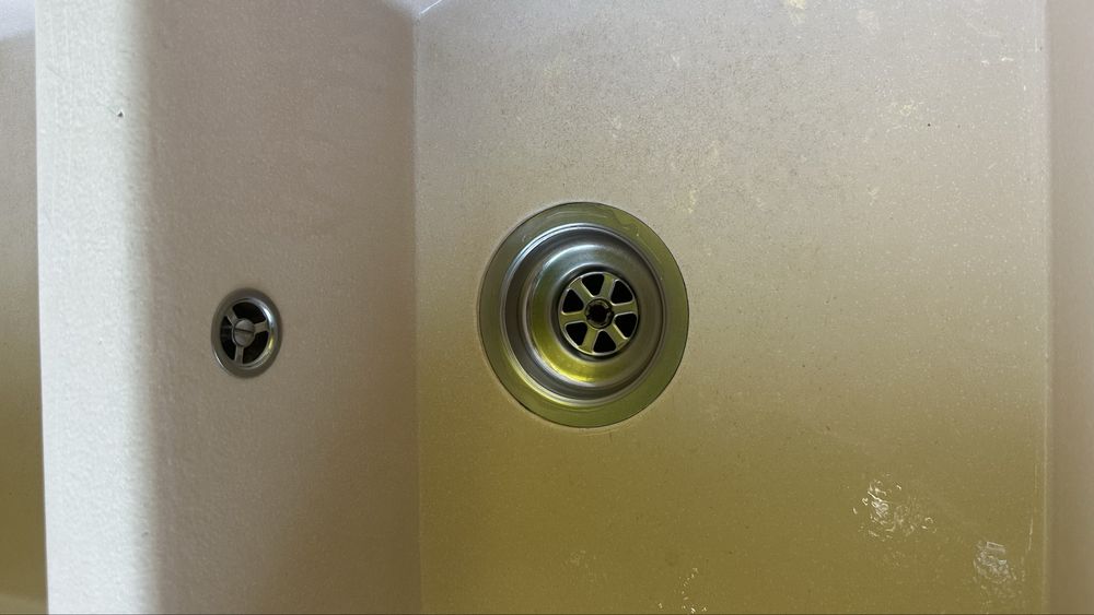 Vand chiuveta dubla din ceramica - crem