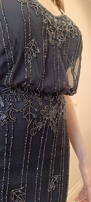 LACE & BEADS Официална Абитуриентска Рокля ръчно нашита с маниста от горе до долу с Безплатна Доставка
