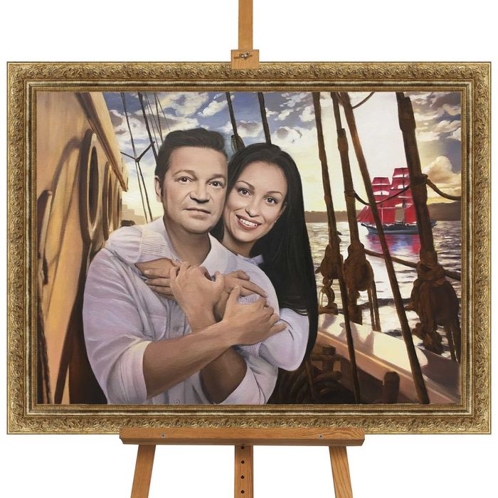 Cadoul perfect ,portretul celor dragi pictat dupa fotografie