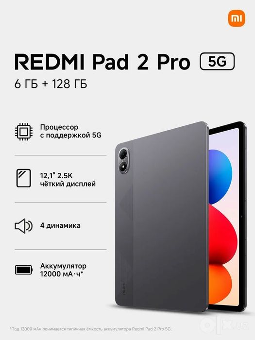 Xiaomi Redmi Pad Pro 2 5G Симкарту