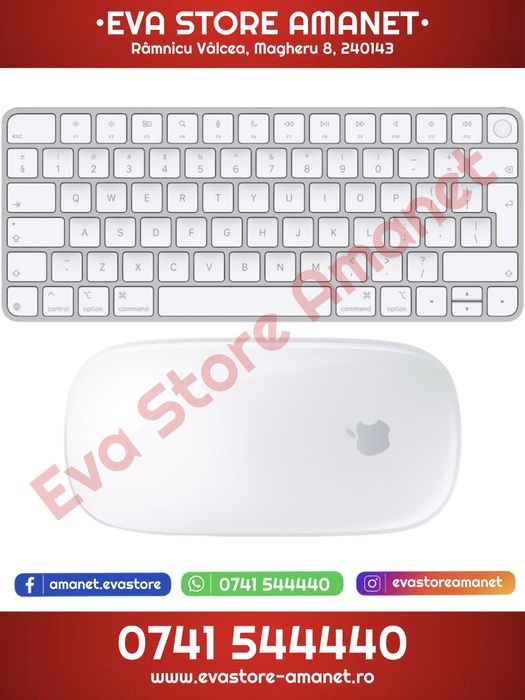 Bundle Apple Magic Mouse + Apple Magic Keyvoard cu Touch ID