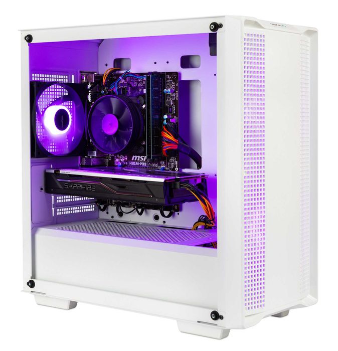 Геймърски компютър i7 4790 RX 470 8GB GDDR5 RAM 16GB SSD 512GB RGB