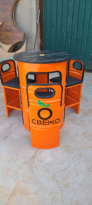 Мебель из бочек для ресторанов,для фудтраков,для кафе,для барбершопов,