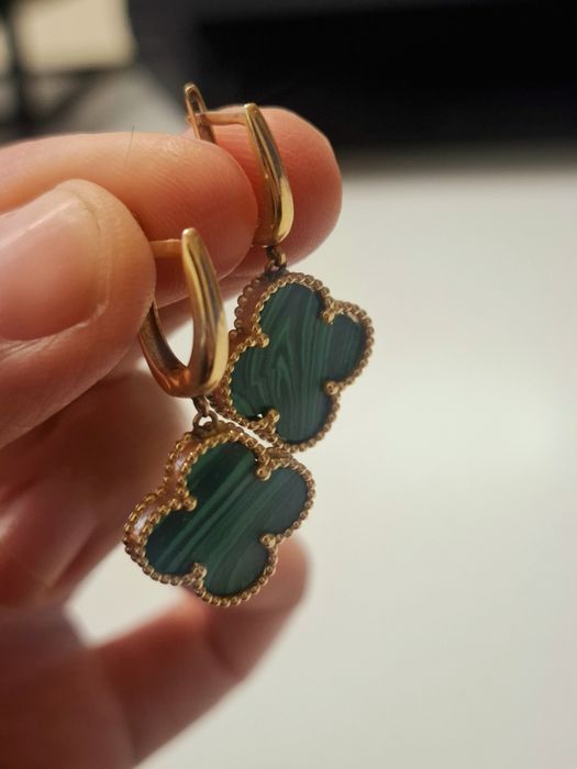 Van Cleef набор серьги цепочка кольцо