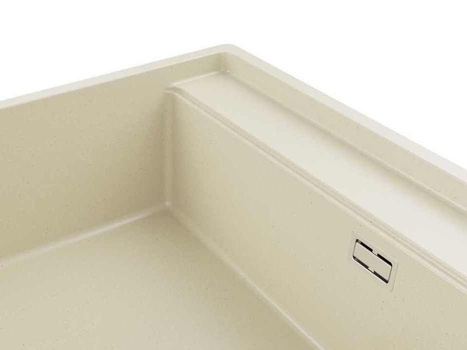 Бежова кухненска мивка за вграждане под плот Берген 80 Low 760x530 мм