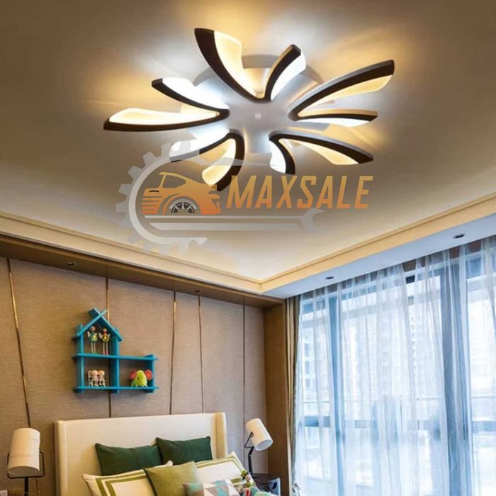 Лампа LED стена таван бумеранг плафониера 50W полилей за дома абажур