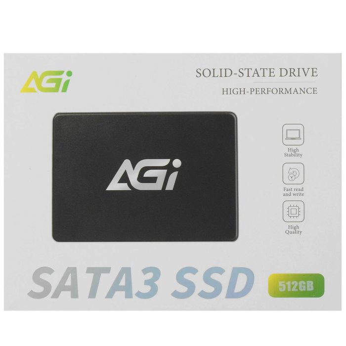 - Твердотельный накопитель SSD 512GB AGI AI138 2.5" SATA III