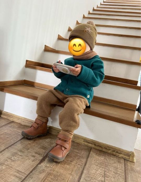 Ghete copii,  piele si imblanite lana, Bisgaard 24 (Noi sunt 400 Lei)