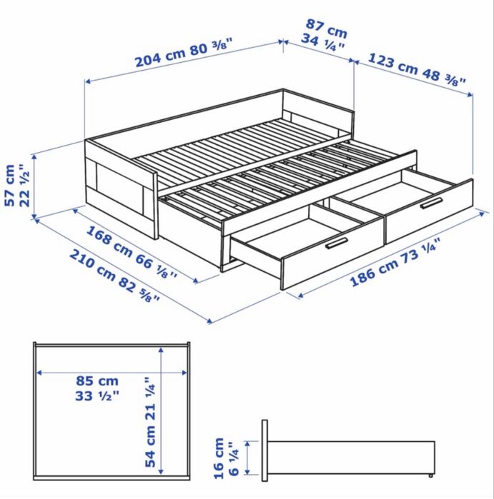 кровать IKEA бримнэс двуспальная 80х200