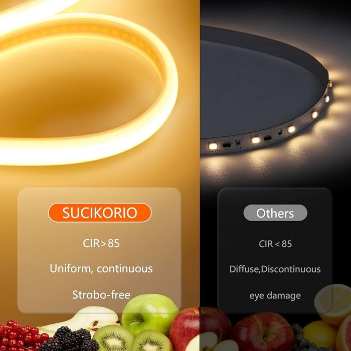 Bandă neon led flexibilă 5m - alb cald