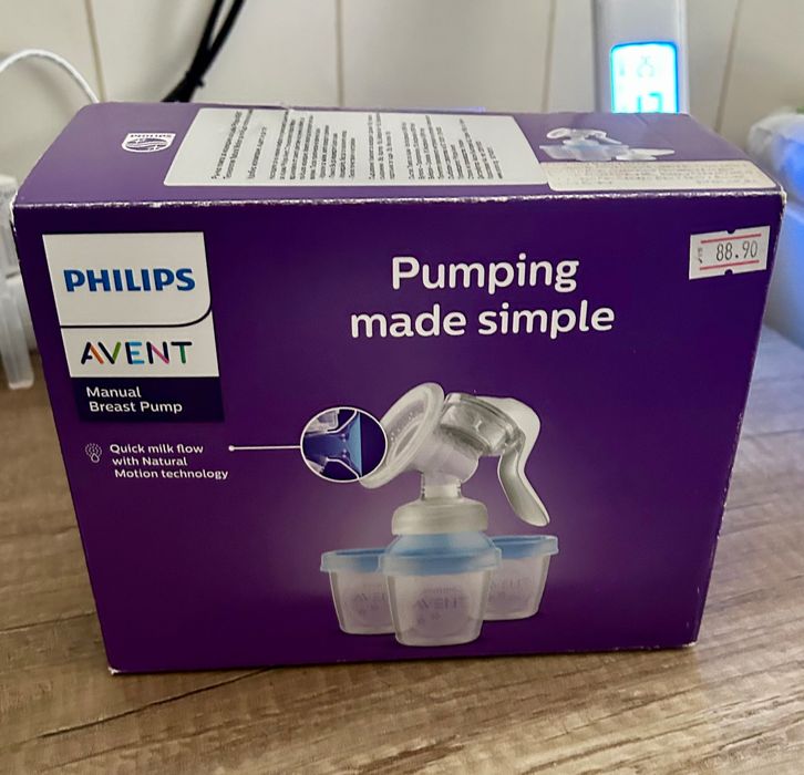 Philips AVENT Ръчна помпа за изцежане Natural Motion с контейнери VIA