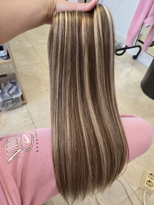Естествена  коса на кичури 50 см. 150 гр.