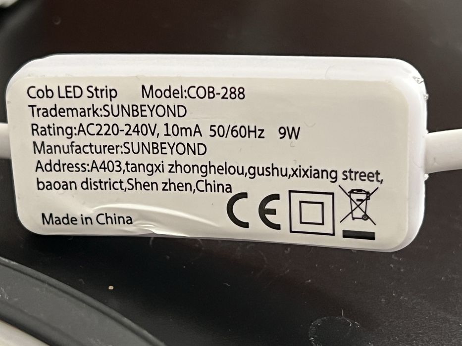 LED лента 3м Warm white 3000K 220V 9w