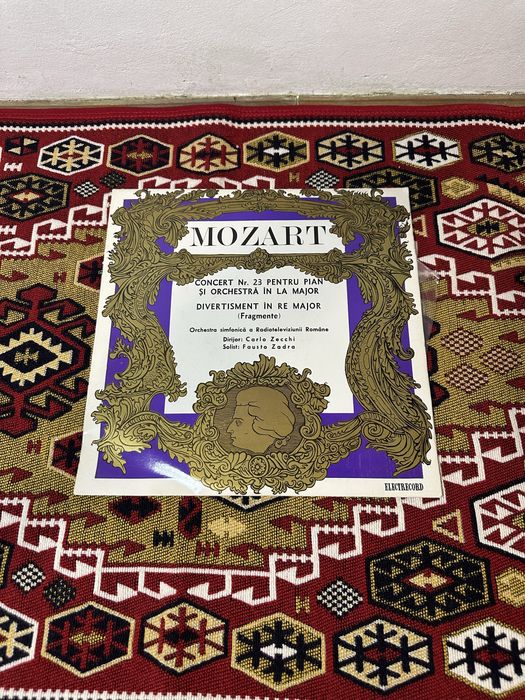 Disc Vinyl W. A. Mozart – Concert Nr. 23 & Divertisment / Fausto Zadra, Carlo Zecchi (Electrecord)
