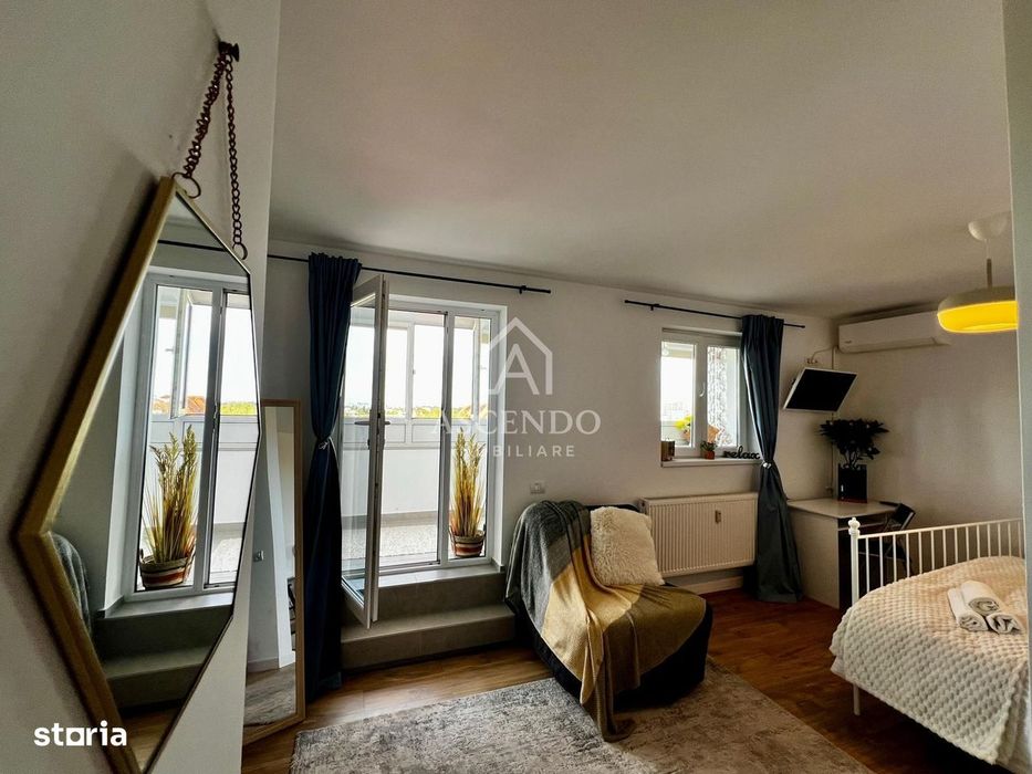 Studio renovat 25 mp + terasă 10 mp | Piața Victoriei | 0% Comision