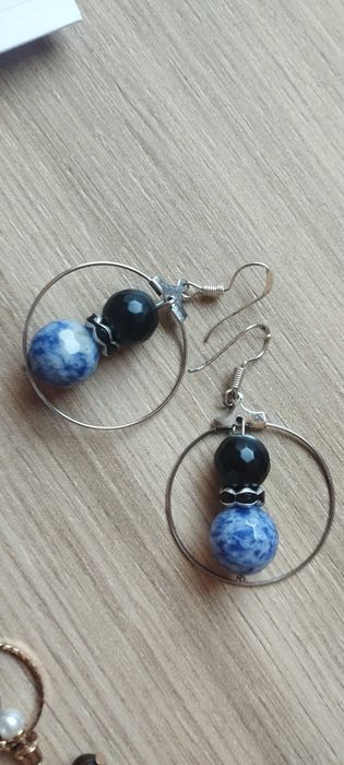 Обеци, гривна, полускъпоценни камъни