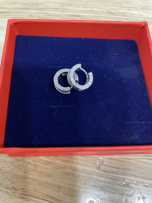 Серебряные серьги   Bvlgari