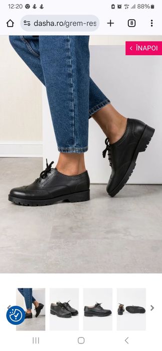 Pantofi Oxford Dasha marimea 39