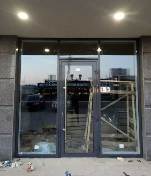 Алюминиевые окна, двери, перегородки, тамбур, витражи, стекло, ремонт