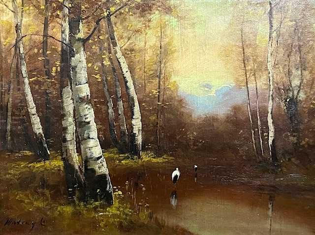 "MESTECENI" SUPERB! tablou foarte vechi, semnat, realizat in ulei pe panza, 80x60cm+rama, Rama lemn