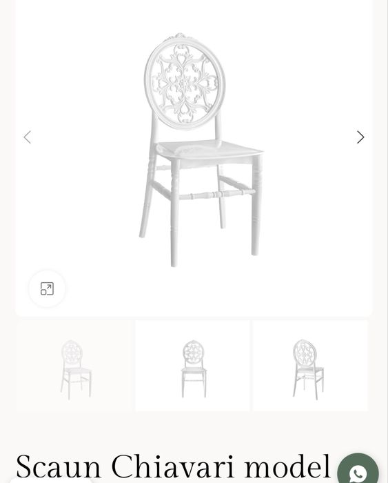 vand 18 scaune albe chiavary