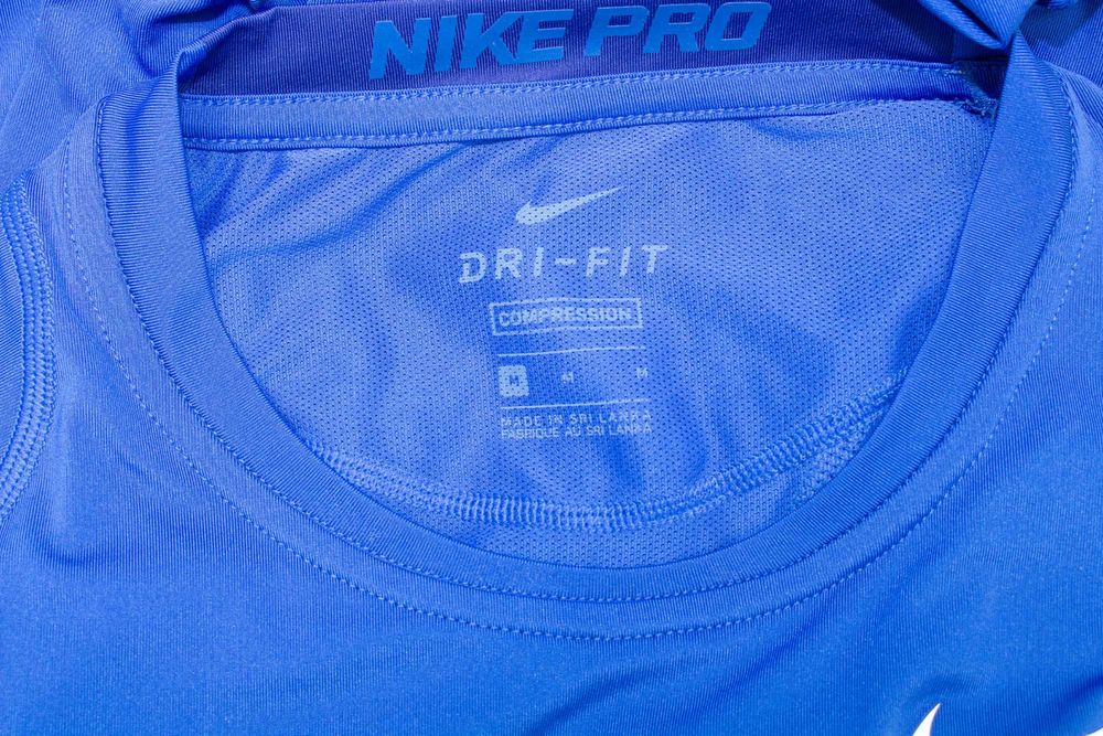 Nike Pro Compression оригинална мъжка блуза синя Dri Fit дълъг ръкав М