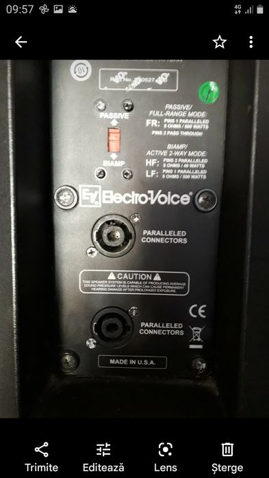 Boxe electro voice profesionale