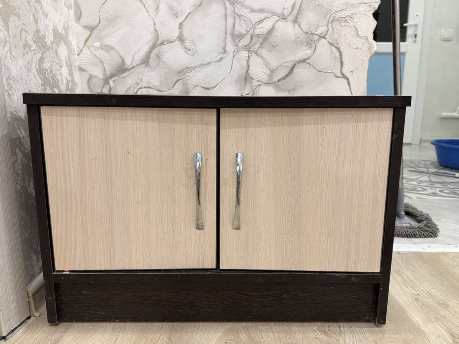 Вешалка с зеркалом + тумба для обуви