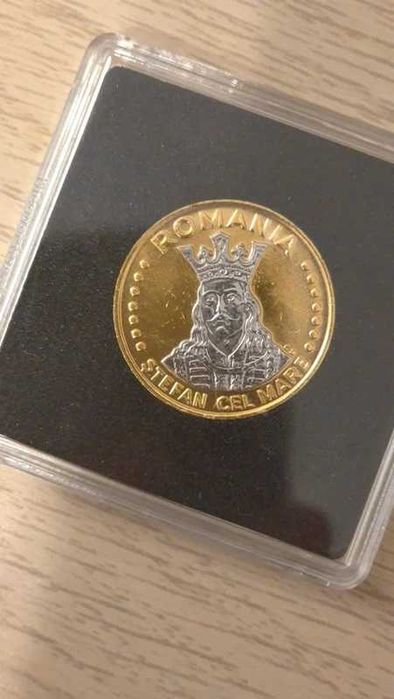 moneda comemorativa 20 lei 1991 - Editie speciala innobilata cu aur pur si rodiu - Casa de monede