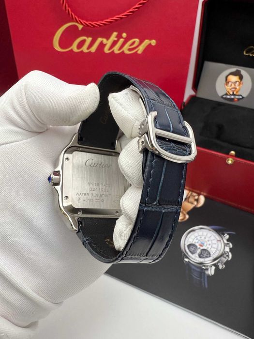 Cartier santos 100 синьо
