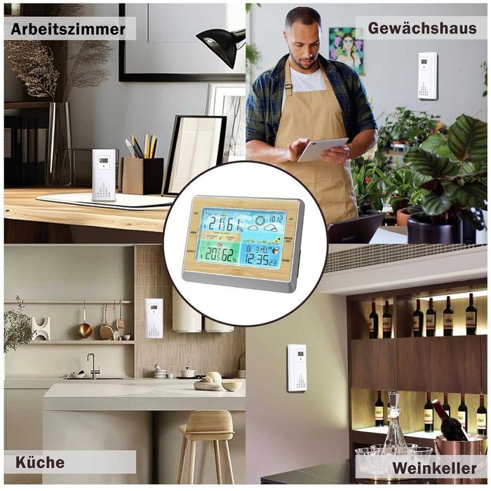 Shulltji Безжична метеорологична станция с външен сензор