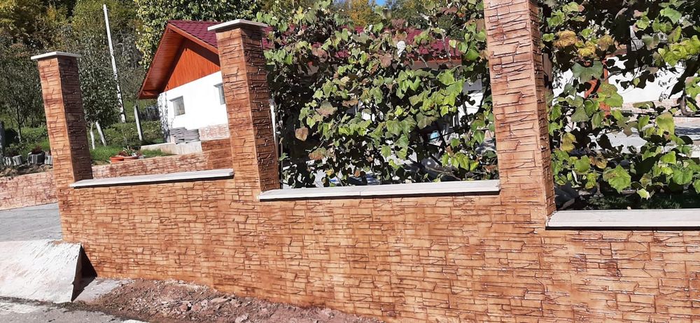 Beton amprentat, elicopterizat, garduri din beton amprentat, socluri