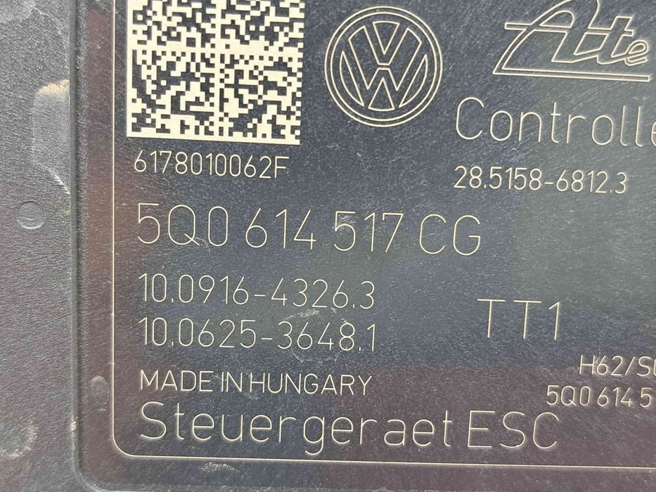 Pompa ABS AUDI A3 (8V1) [Fabr 2012-2017] 5Q0614517CG 1.6 TDI DCZA 88KW